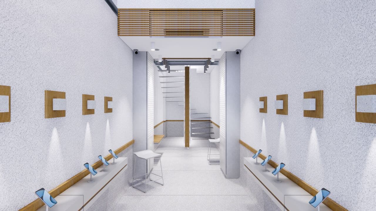 CTRL Z - Store Entrance 3D Render